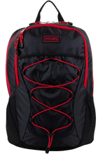 Load image into Gallery viewer, Fuel Rider Bungee Padded School Backpack with Bungee Trapper 15" Laptop Sleeve Black
