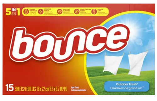 Bounce 5-In-One Dryer Sheets Outdoor Fresh 15ct (Free Shipping)