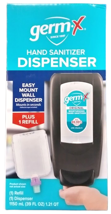 Germ - X Original OmniPod Hand Hygiene System Starter Kit Hand Sanitizer Dispenser Plus 1 Refill