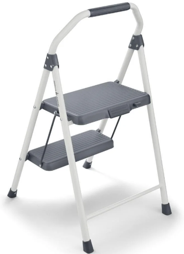 Expertly tackle household tasks with the Gorilla Ladders Compact Steel Construction 2-Step Ladder. Made with durable steel, this ladder can hold up to 225 lbs. Its compact design allows for easy storage while the 2 anti-slip steps provide stability and safety. A must-have for any home.