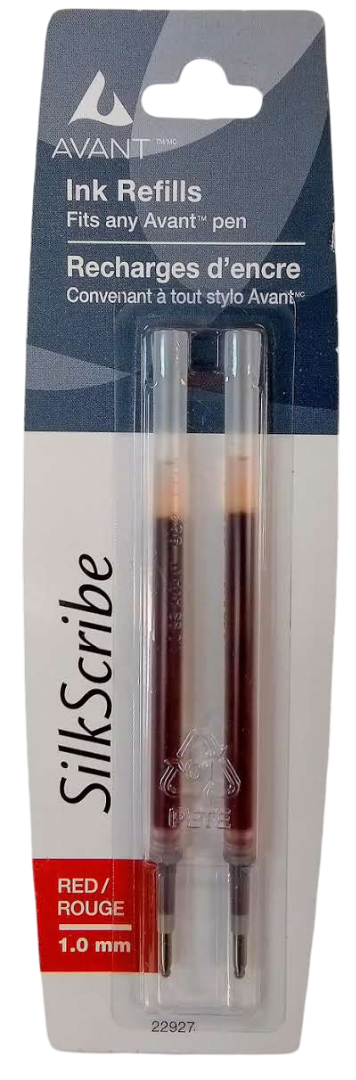 AVANT SILKSCRIBE 1.0mm Pen Ink Refills (Red)