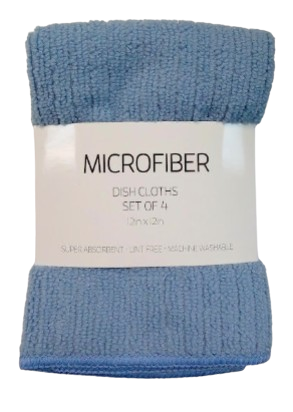 Microfiber Dish Cloths Set of 4 12in x 12in