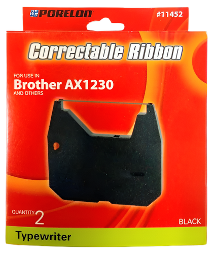 Porelon Typewriter Correctible Ribbon #11452 For Use in Brother AX1230 and Others
