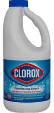 Load image into Gallery viewer, Clorox disinfecting bleach bottle with blue cap on a white background
