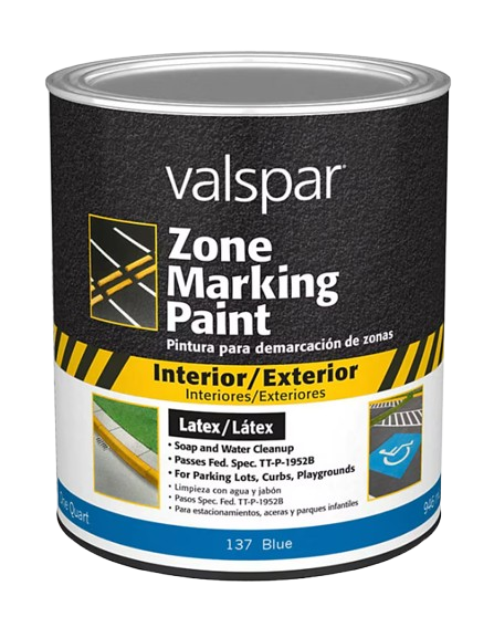 Valspar Zone Marking Paint Interior/Exterior Latex 1 Quart Blue