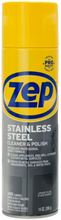 Load image into Gallery viewer, Zep Stainless Steel Cleaner &amp; Polish Professional Grade Cleaner 14oz Front in yellow and grey.
