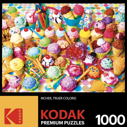 Kodak Premium Puzzles A Variety of Colorful Ice Cream 1000 pcs