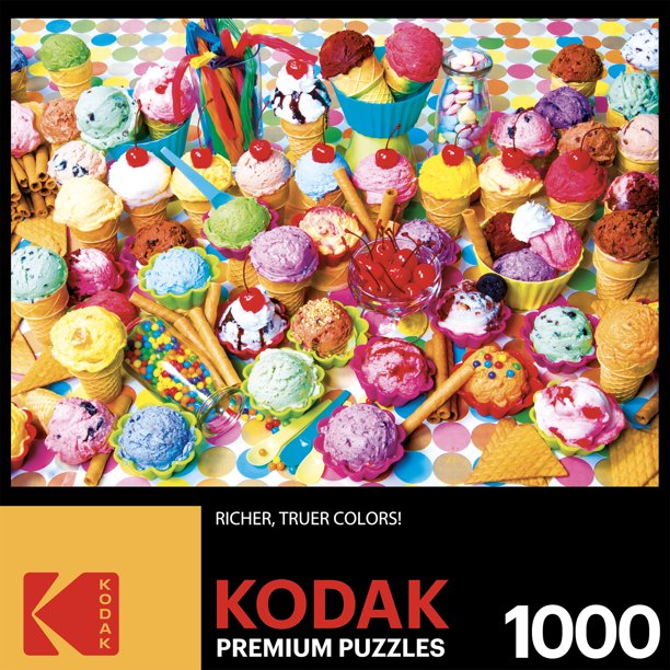 Kodak Premium Puzzles A Variety of Colorful Ice Cream 1000 pcs