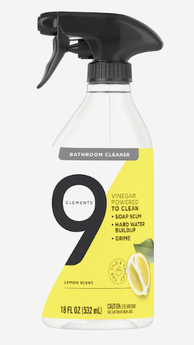 9 Elements Bathroom Cleaner Lemon Scent 18 fl oz