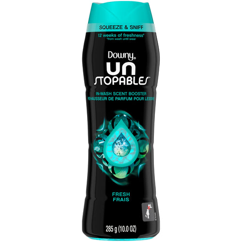 Downy Unstopables In - Wash Scent Booster Beads, Fresh Scent 10 oz. Fresh scent with 12 weeks of freshness. Perfect odor eliminator for laundry.